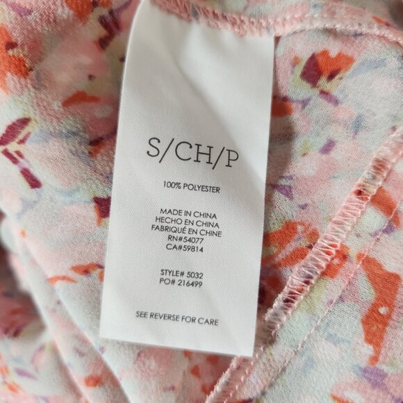 CAbi Womens Small Bella Pink Floral Layered V-Neck Tank Top Blouse 5032 Romantic - Picture 14 of 15